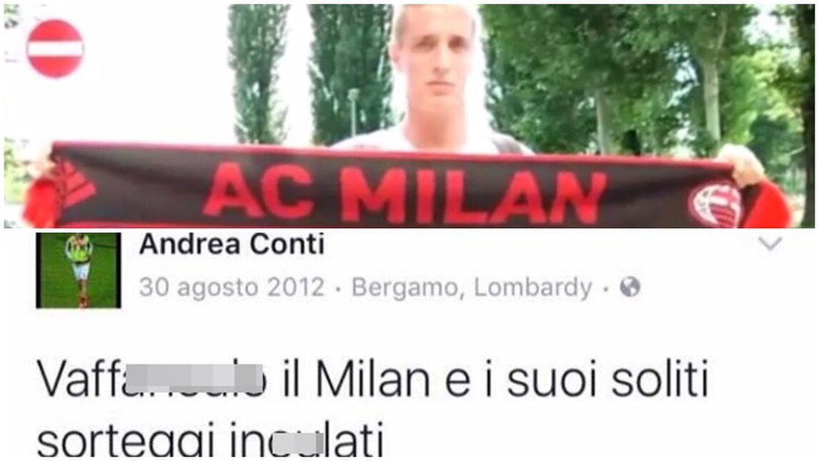 Conti e il vecchio post contro il Milan: i social non dimenticano
