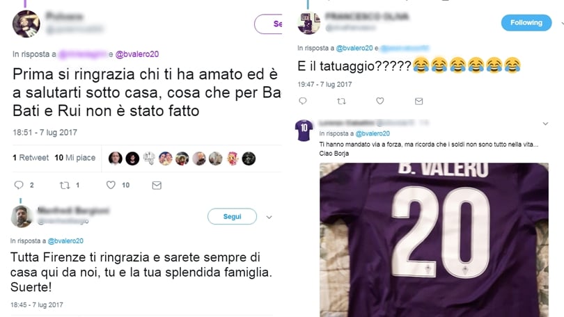 Borja Valerio, l'addio divide i tifosi della Fiorentina