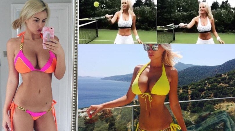 Rhian Sudgen, esagerata anche nel tennis...