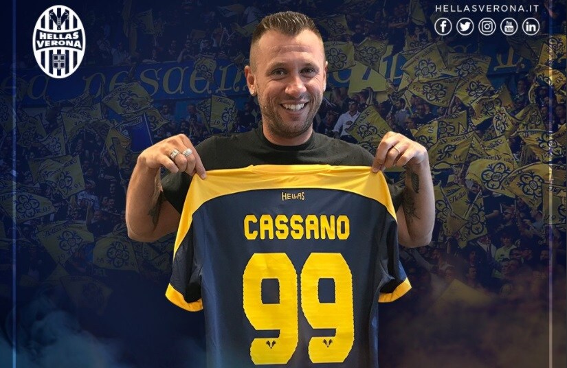 Cassano al Verona: è ufficiale. Avrà la maglia numero 99