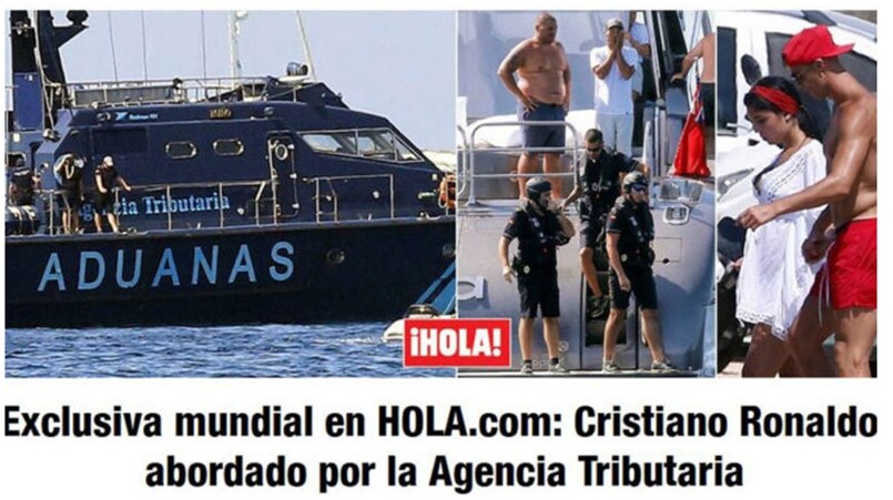 Cristiano Ronaldo, polizia sullo yacht