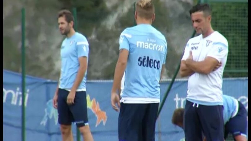 Auronzo, l'allenamento pomeridiano della Lazio
