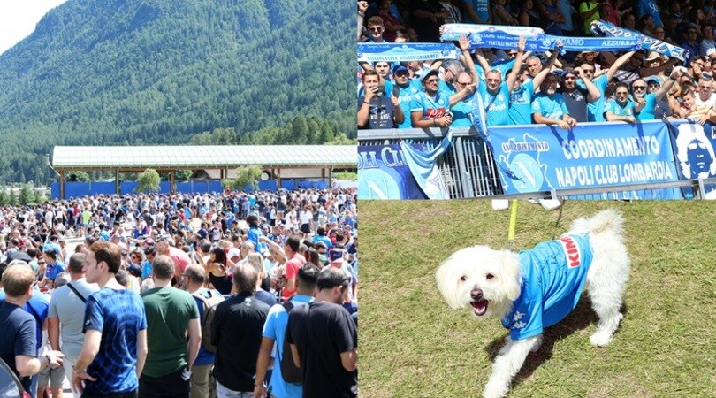 Napoli, l'entusiasmo dei tifosi a Dimaro