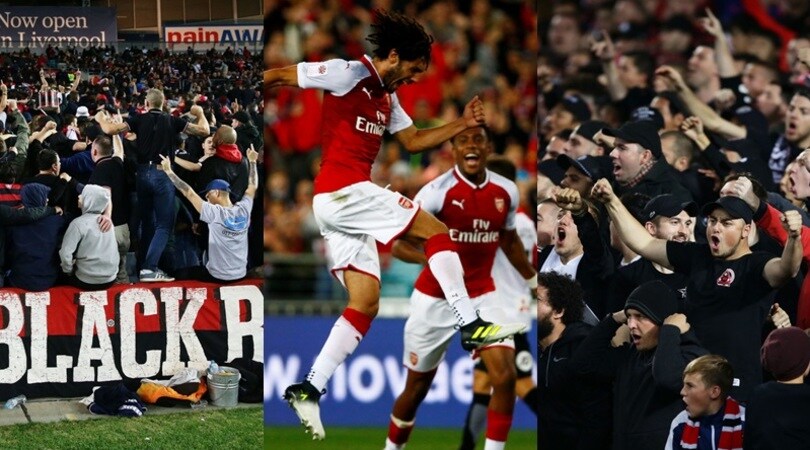 Sidney-Arsenal, l'accoglienza dei tifosi australiani