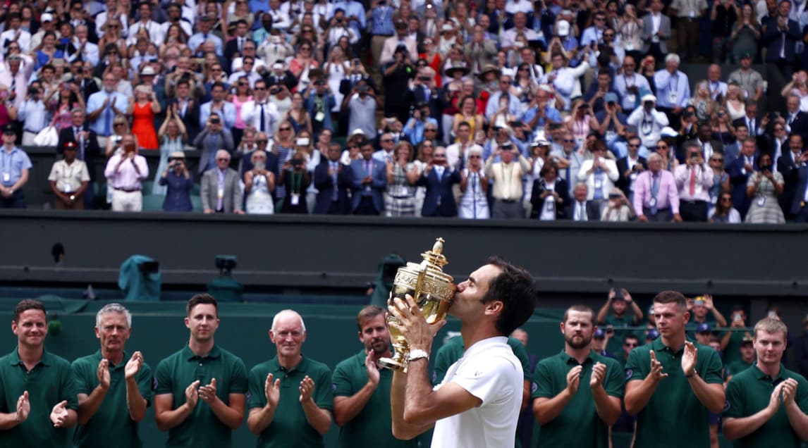 Wimbledon si inchina a Roger Federer: 8 volte campione