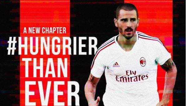 Bonucci, la lettera: «Attratto dalla storia del Milan: è leggenda»