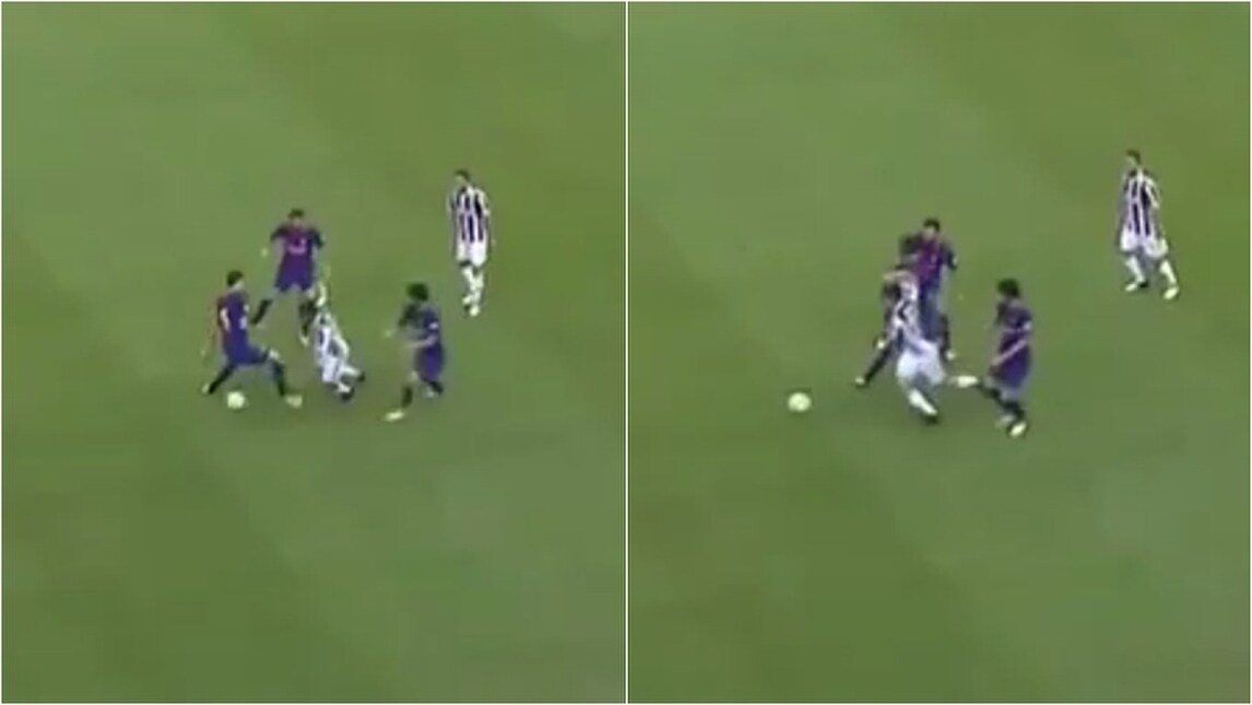 Juventus, Dybala stuzzica il Barcellona: magico tunnel a Busquets