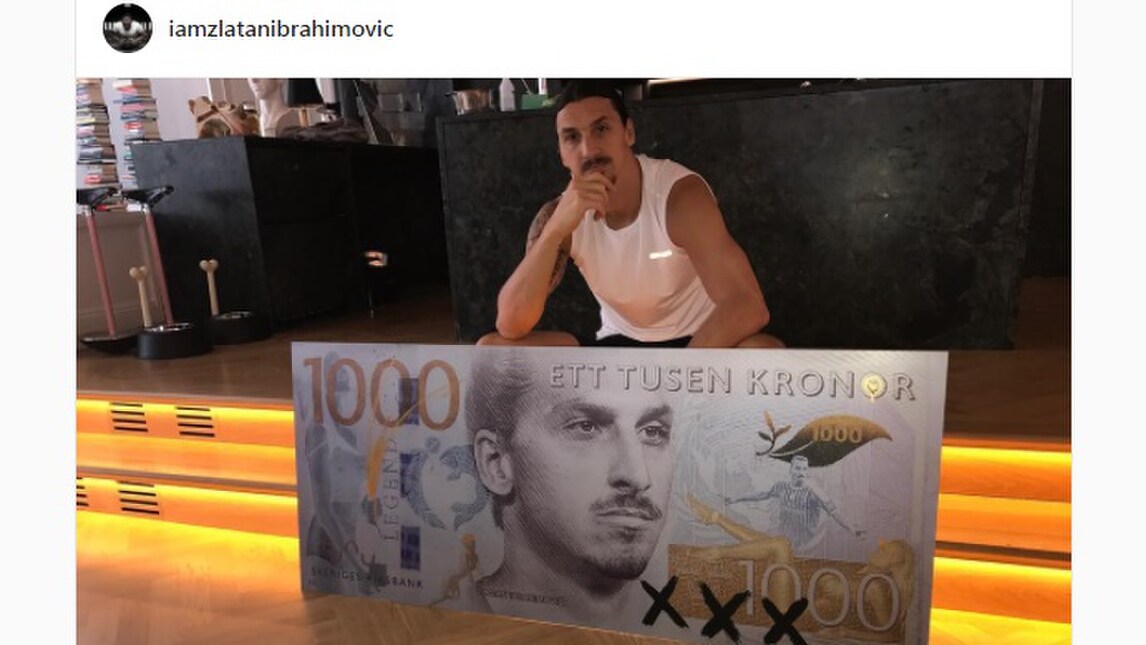 Ibrahimovic, altra spacconata: il suo volto sulle corone svedesi. E spunta la maglia del Milan
