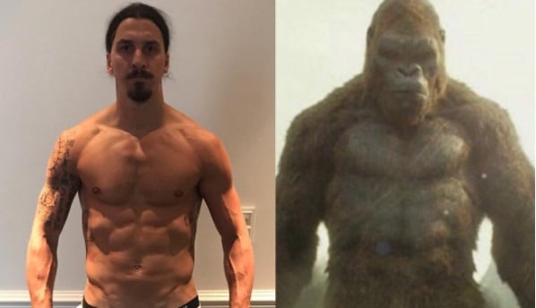 Il solito Ibrahimovic: in posa accanto a King Kong. E Lavezzi lo prende in giro