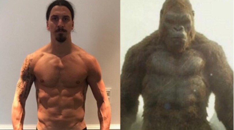 Il solito Ibrahimovic: in posa accanto a King Kong. E Lavezzi lo prende in giro