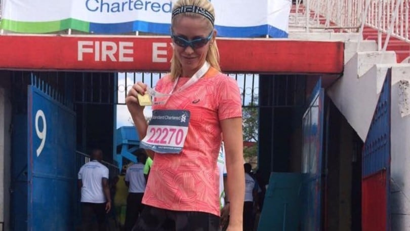 L'ex velina Marina Graziani madrina e runner della Mezza d'Italia a Imola