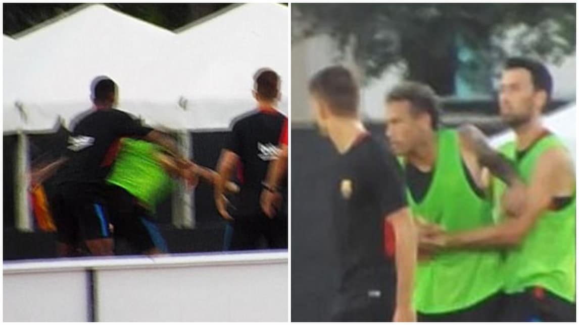 Neymar-Semedo, clamorosa rissa durante l'allenamento del Barcellona