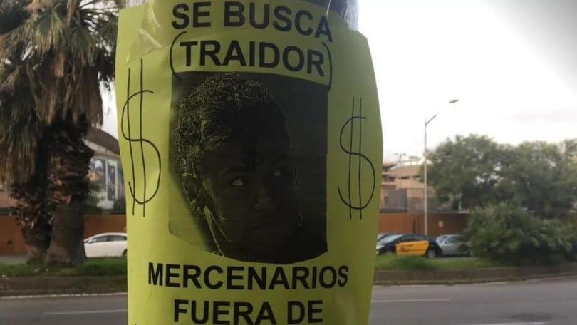Locandine contro Neymar: “Mercenari via da Barcellona”