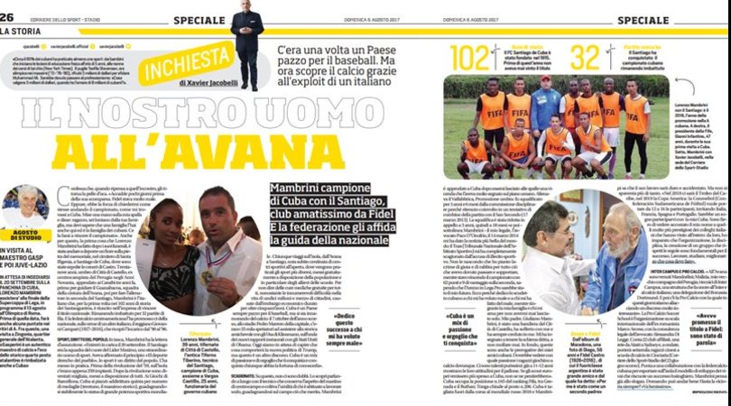 Mambrini, il nostro uomo all'Avana: Cuba scopre il calcio