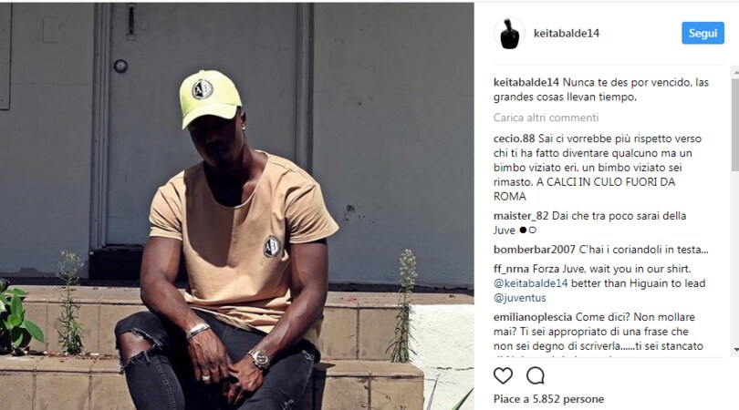 Lazio, Keita misterioso su Instagram: un messaggio sul futuro?