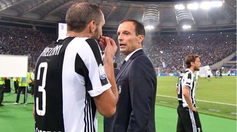 Juventus, Allegri-Chiellini su De Sciglio