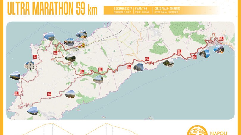 Ultramarathon: Positano-Sorrento Coast To Coast, svelato il percorso da 59km