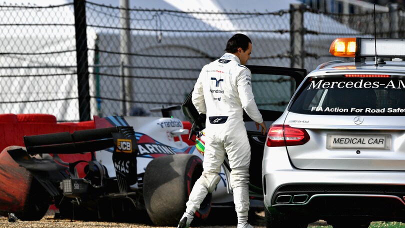 F1, Gp Belgio: incidente per Massa, trasportato al centro medico