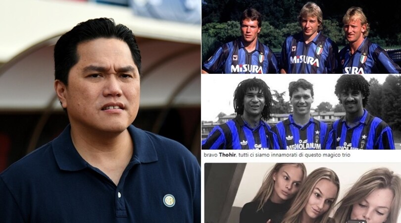 Thohir: «Interista dai tempi dei 3 olandesi». La gaffe scatena il web