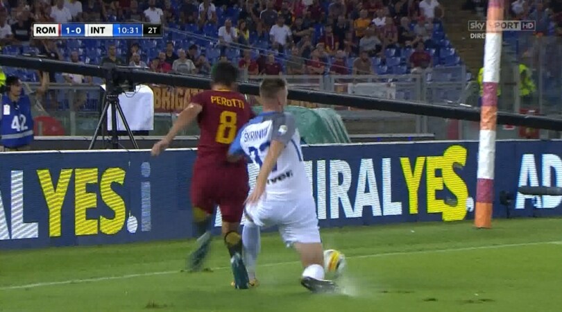 Roma-Inter: Skriniar su Perotti, era rigore