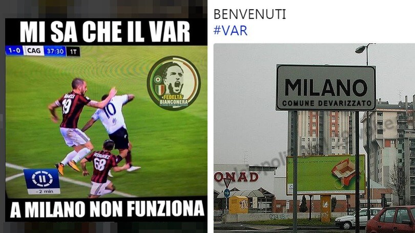 Niente Var su Bonucci e il web si scatena: «Milano comune devarizzato»