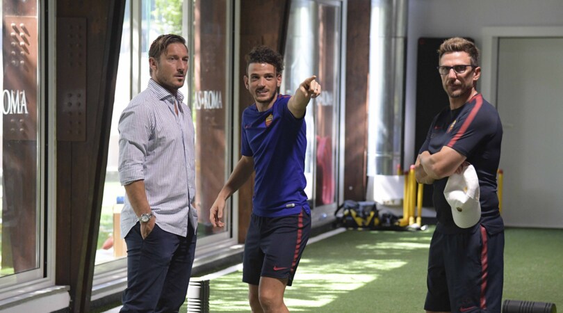 Roma, Florenzi guida il gruppo davanti a Totti e Di Francesco