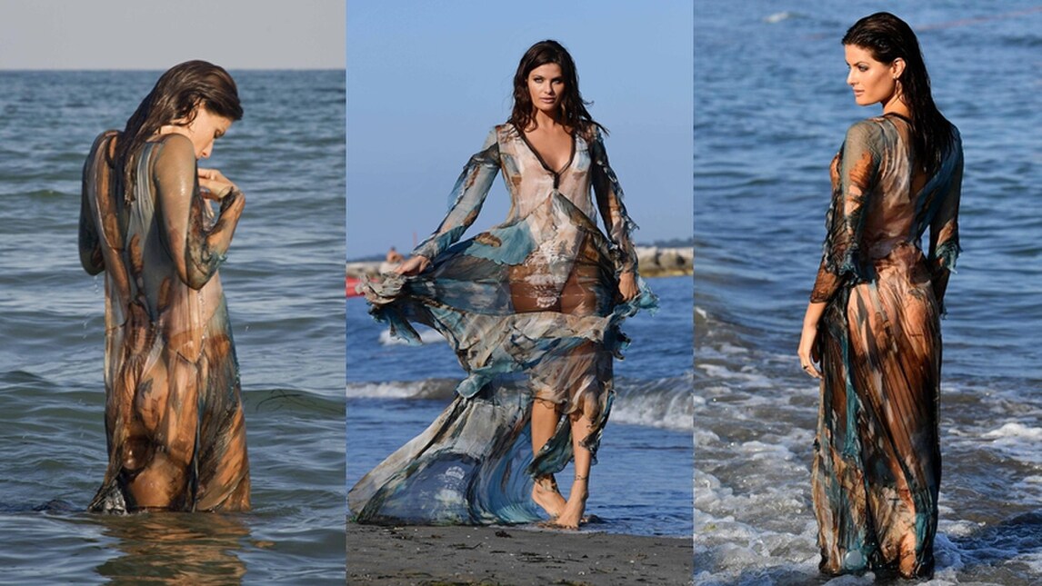 Isabeli Fontana, il vedo non vedo che ha fatto perdere la testa a Venezia