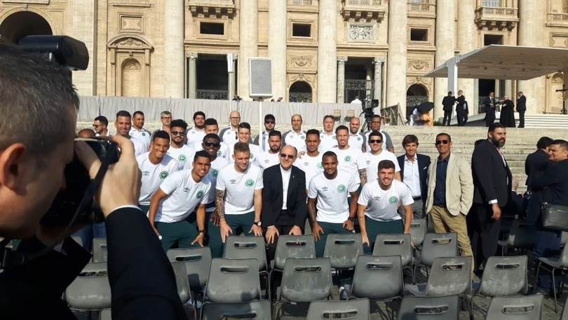 Chapecoense, la visita a Papa Francesco