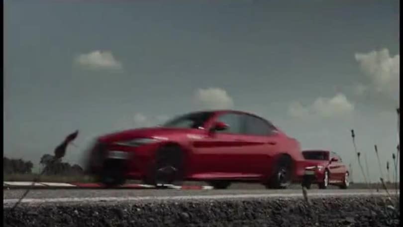 Sfida in pista tra Vettel e Raikkonen con la Giulia Quadrifoglio
