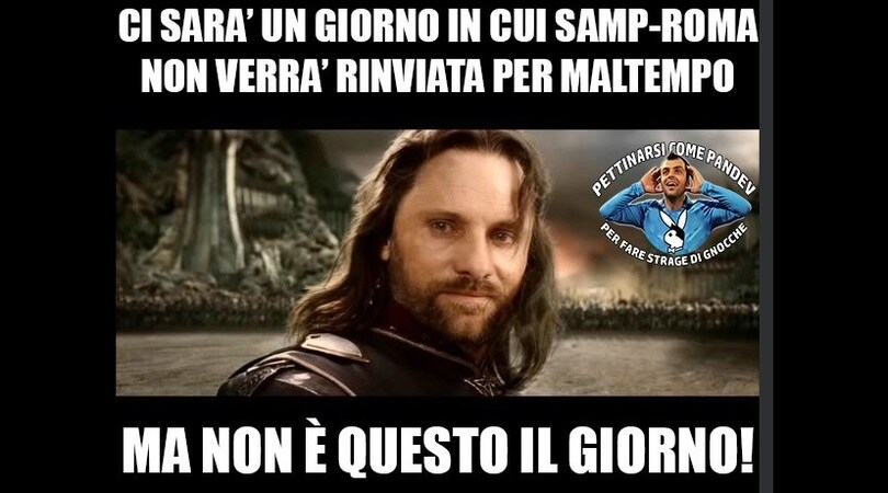 Sampdoria-Roma rinviata: i commenti dei tifosi sui social