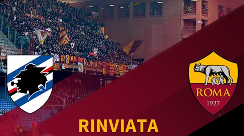 Sampdoria-Roma rinviata per l'allerta meteo