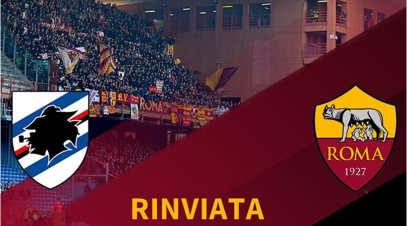 Sampdoria-Roma rinviata per l'allerta meteo