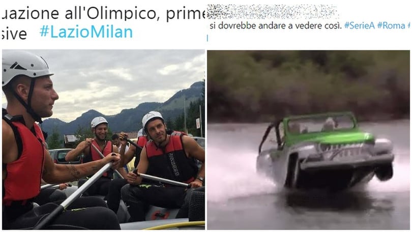 Lazio-Milan si gioca, le ironie scatenate del web