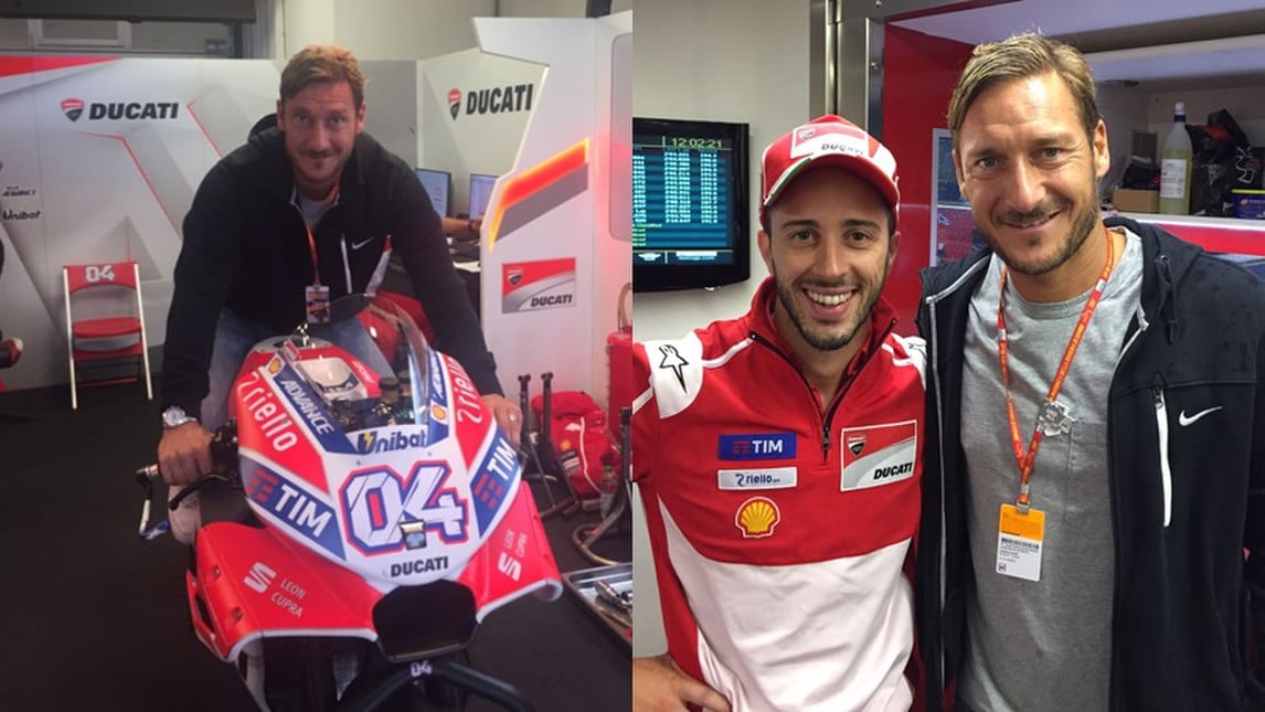 MotoGp, Totti a Misano: «Io allenatore della Roma? No, tranquilli»
