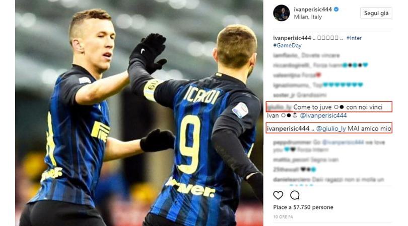 Inter, Perisic replica a un tifoso sui social: «Io mai alla Juventus»