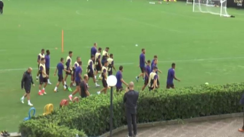 Roma, i giallorossi si preparano per l'Atletico Madrid