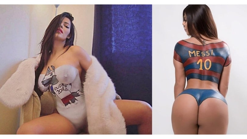 Miss Bum Bum "tradisce" Messi: posa per il Portogallo di Ronaldo