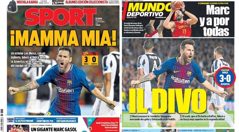 Barcellona-Juventus, la stampa estera s'inchina a Messi: «Mamma mia!»