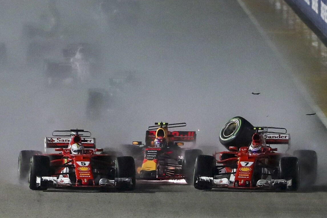 F1 Gp Singapore, Verstappen: «Vettel, errore che potrebbe costargli caro»