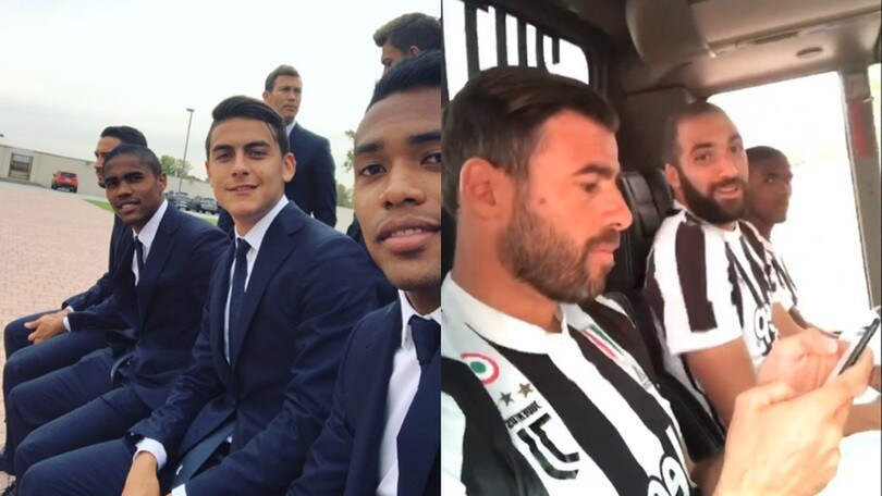 Juventus, ecco la foto di gruppo: Dybala e Higuain documentano tutto