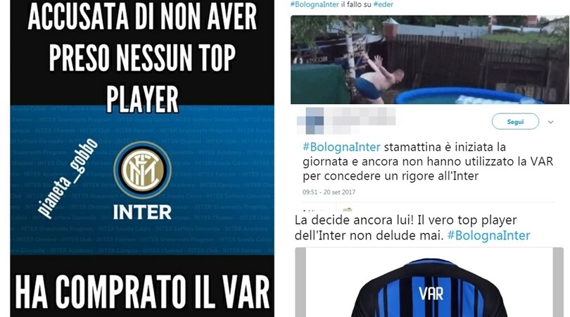 Inter, pareggio su rigore e il web si scatena