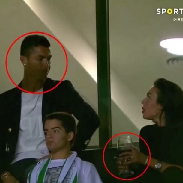 Cristiano Ronaldo, critiche per Georgina: beve vino in gravidanza!