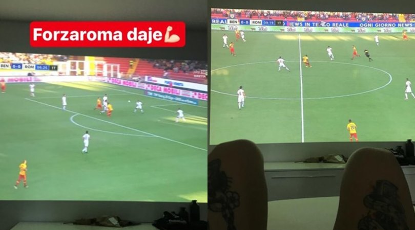 Benevento-Roma, Nainggolan "ninja" davanti alla tv: «Forza ragazzi!»