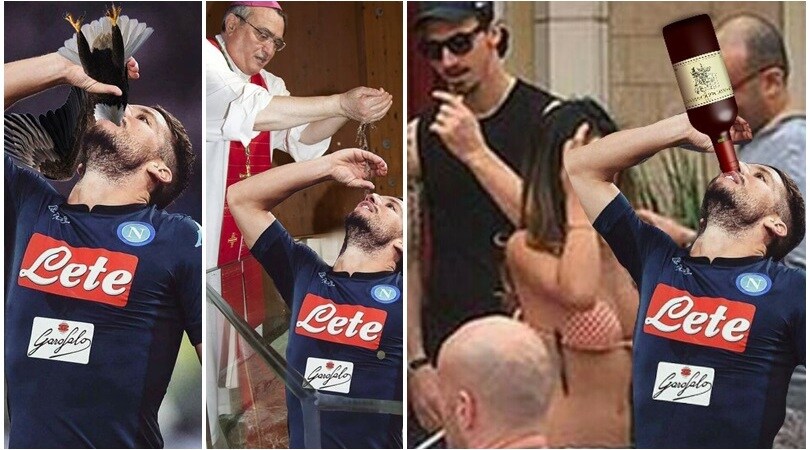 Napoli, l'esultanza di Mertens contro la Lazio diventa un meme sui social
