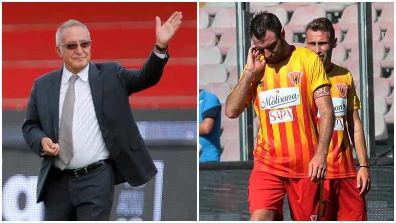 Benevento, Vigorito difende Lucioni: «Una pomata non può essere doping»