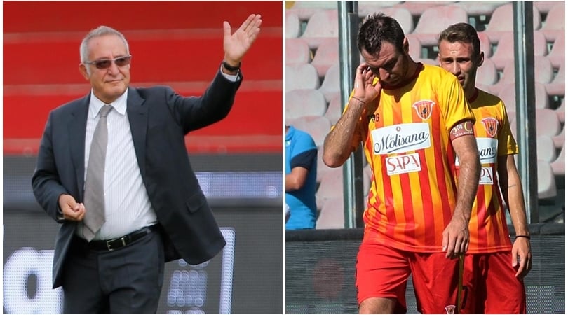 Benevento, Vigorito difende Lucioni: «Una pomata non può essere doping»