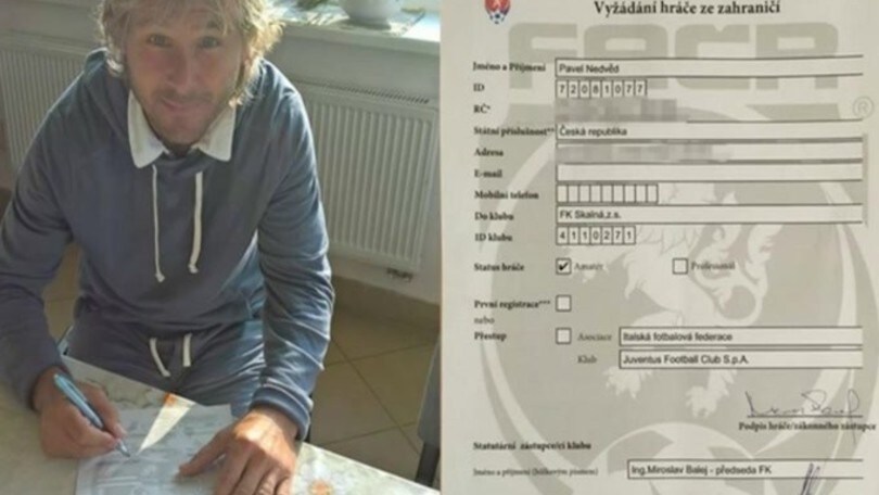 Juventus, Nedved torna a giocare a 45 anni in Repubblica Ceca