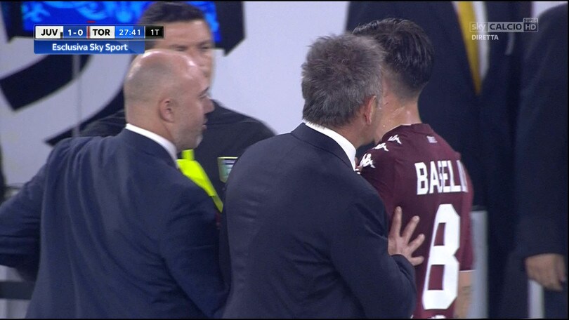 Juventus-Torino, furia Mihajlovic dopo l'espulsione di Baselli