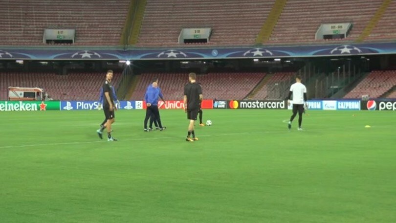 L'allenamento del Feyenoord al San Paolo