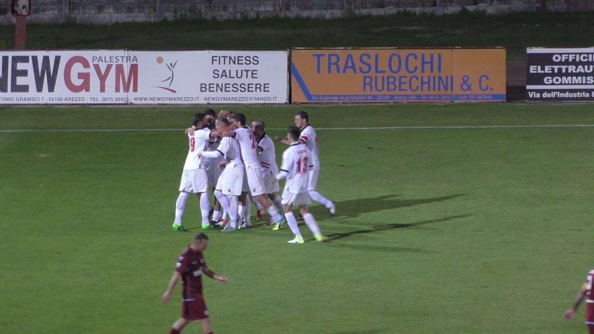 Serie C, Arezzo-Lucchese 0-1: decisivo Del Sante